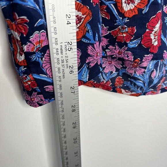 Vineyard Vines Top Womens XXL 2XL Colorful Tisbury Floral Square Neck - Picture 8 of 11